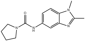 1-Pyrrolidinecarboxamide,N-(1,2-dimethyl-1H-benzimidazol-5-yl)-(9CI) Struktur