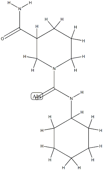 1,3-Piperidinedicarboxamide,N1-cyclohexyl-(9CI) Struktur