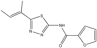 2-Furancarboxamide,N-[5-(1-methyl-1-propenyl)-1,3,4-thiadiazol-2-yl]-(9CI) Struktur