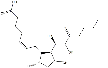 13,14-dihydroxy-15-ketoprostaglandin F2alpha Struktur