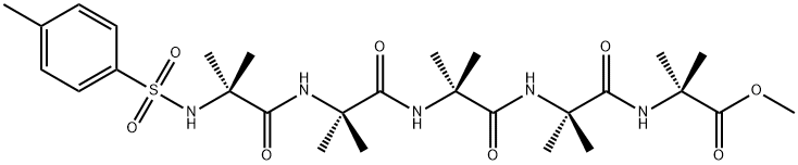 4-toluenesulfonyl-penta(alpha-aminoisobutyryl)methyl ester Struktur