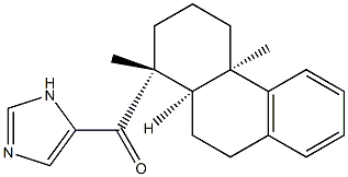 1H-Imidazol-4-yl[(1R)-1,2,3,4,4a,9,10,10aα-octahydro-1,4aα-dimethylphenanthren-1α-yl] ketone Struktur