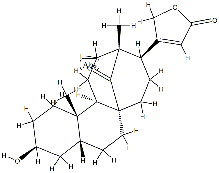 3β-Hydroxy-14-oxo-8,15-cyclo-14,15-seco-5β-card-20(22)-enolide Struktur