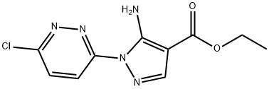 ethyl 5-amino-1-(6-chloropyridazin-3-yl)-1H-pyrazole-4-carboxylate Struktur