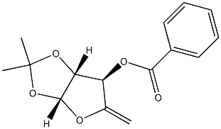 3-O-Benzoyl-5-deoxy-1-O,2-O-isopropylidene-β-L-threo-penta-4-enofuranose Struktur