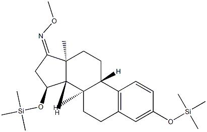 3,15α-Bis(trimethylsiloxy)-1,3,5(10)-estratrien-17-one O-methyl oxime Struktur