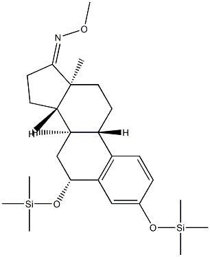 3,6β-Bis(trimethylsiloxy)-1,3,5(10)-estratrien-17-one O-methyl oxime Struktur