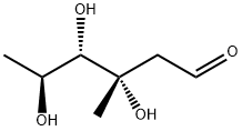 3-C-Methyl-2,6-dideoxy-L-arabino-hexopyranose Struktur