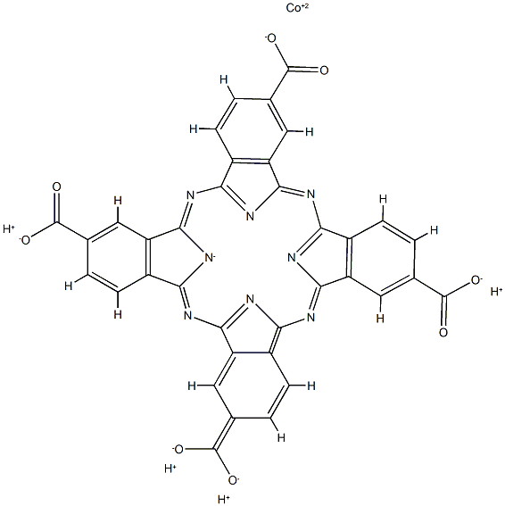 cobalt tetracarboxyphthalocyanine Struktur