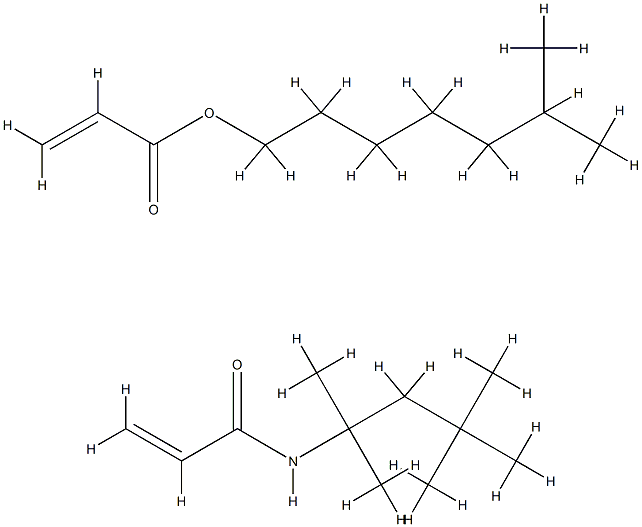 2-Propenoic acid, isooctyl ester, polymer with N-(1,1,3,3-tetramethylbutyl)-2-propenamide Struktur