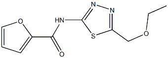 2-Furancarboxamide,N-[5-(ethoxymethyl)-1,3,4-thiadiazol-2-yl]-(9CI) Struktur