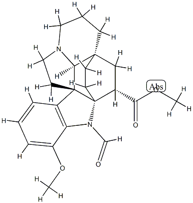 (2α,5α)-1-Formyl-17-methoxyaspidofractinine-3α-carboxylic acid methyl ester Struktur