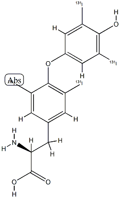 O-[4-Hydroxy-3,5-di(131I)iodophenyl]-3,5-di(131I)iodo-L-tyrosine Struktur