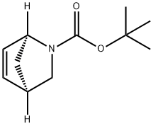 (1S,4R)-tert-butyl 2-azabicyclo[2.2.1]hept-5-ene-2-carboxylate Struktur