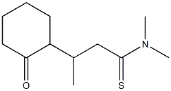 Cyclohexanepropanethioamide,  N,N,-bta--trimethyl-2-oxo- Struktur