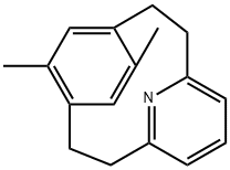 16-Azatricyclo(9.2.2.14,8)hexadeca-4,6,8(16),11,13,14-hexaene, 12,14-d imethyl- Struktur