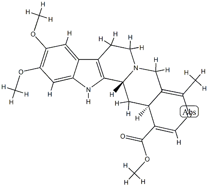 (3β)-16,17,19,20-Tetradehydro-10,11-dimethoxy-19-methyl-18-oxayohimban-16-carboxylic acid methyl ester Struktur