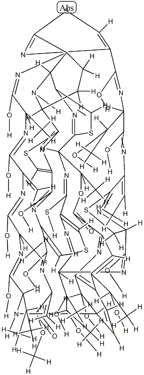 (5S)-26'-Deoxo-22-de(carbamoyl)-22-methoxycarbonyl-1',2',5,28-tetrahydro-26'-thioxosiomycin A Struktur