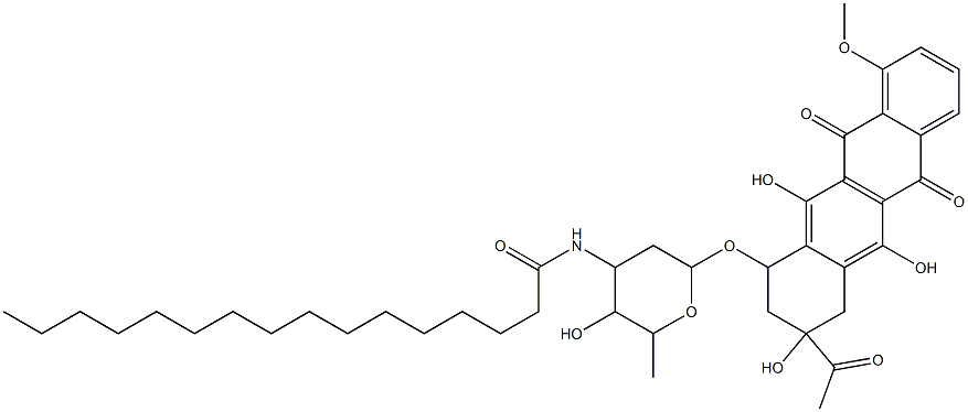 N-palmitoyldaunorubicin Struktur