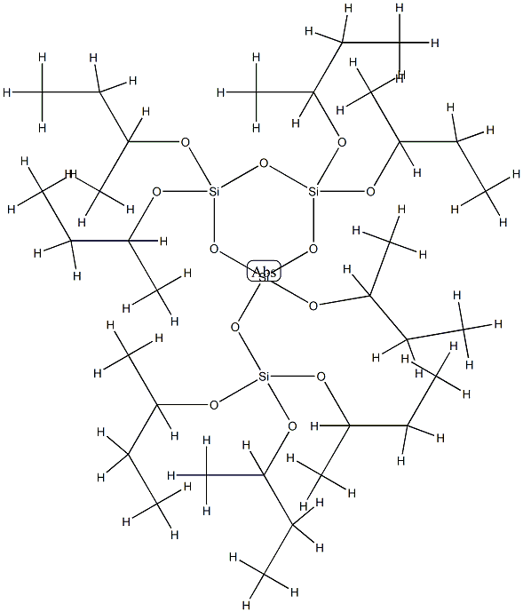 Silicic acid tris(1-methylpropyl)2,4,4,6,6-pentakis(1-methylpropoxy)cyclohexanetrisiloxane-2-yl ester Struktur