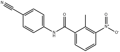 N-(4-cyanophenyl)-2-methyl-3-nitrobenzamide Struktur