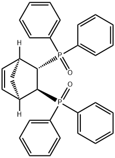 (1β,4β)-5α,6β-Bis(diphenylphosphinyl)bicyclo[2.2.1]hepta-2-ene Struktur