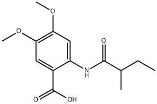 4,5-dimethoxy-2-[(2-methylbutanoyl)amino]benzoic acid Struktur