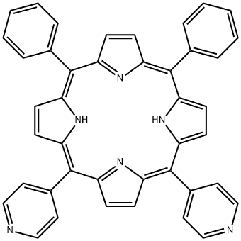 5,10-di(4-pyridyl)-15,20-diphenylporphyrin Struktur