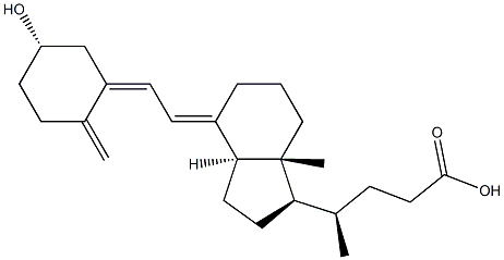 (5Z,7E)-3β-Hydroxy-9,10-secochola-5,7,10(19)-trien-24-oic acid Struktur