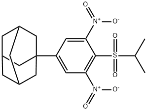 1-[4-[(1-Methylethyl)sulfonyl]-3,5-dinitrophenyl]tricyclo[3.3.1.13,7]decane Struktur