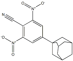 2,6-Dinitro-4-(tricyclo[3.3.1.13,7]decan-1-yl)benzonitrile Struktur