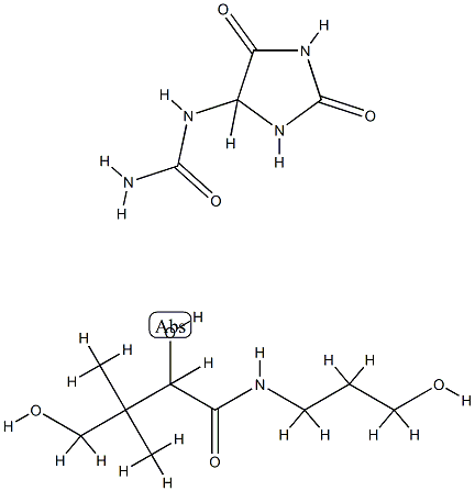 2,4-dihydroxy-N-(3-hydroxypropyl)-3,3-dimethyl-butanamide: (2,5-dioxoi midazolidin-4-yl)urea Struktur