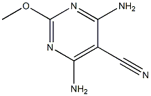 5-Pyrimidinecarbonitrile,4,6-diamino-2-methoxy-(9CI) Struktur