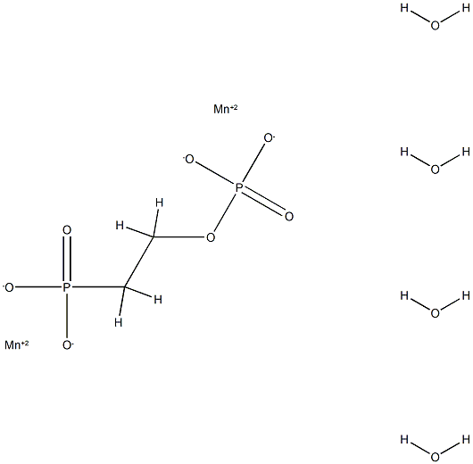 Phosphonic acid, (2-(phosphonooxy)ethyl)-, manganese(2+) salt (1:2), t etrahydrate Struktur