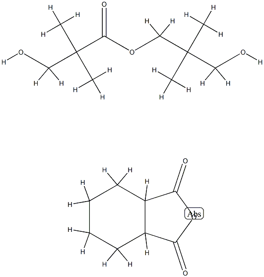 Propanoic acid, 3-hydroxy-2,2-dimethyl-, 3-hydroxy-2,2-dimethylpropyl ester, polymer with hexahydro-1,3-isobenzofurandione Struktur