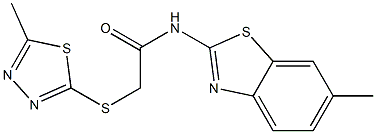 N-(6-methyl-1,3-benzothiazol-2-yl)-2-[(5-methyl-1,3,4-thiadiazol-2-yl)sulfanyl]acetamide Struktur