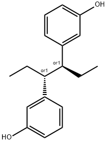 Phenol, 3,3'-((1R,2S)-1,2-diethyl-1,2-ethanediyl)bis-, rel- Struktur