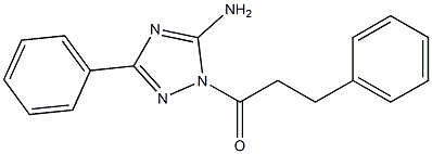 3-phenyl-1-(3-phenylpropanoyl)-1H-1,2,4-triazol-5-ylamine Struktur