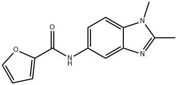 2-Furancarboxamide,N-(1,2-dimethyl-1H-benzimidazol-5-yl)-(9CI) Struktur