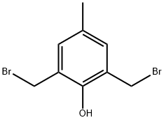 2,6-Bis(bromomethyl)-4-methylphenol Struktur