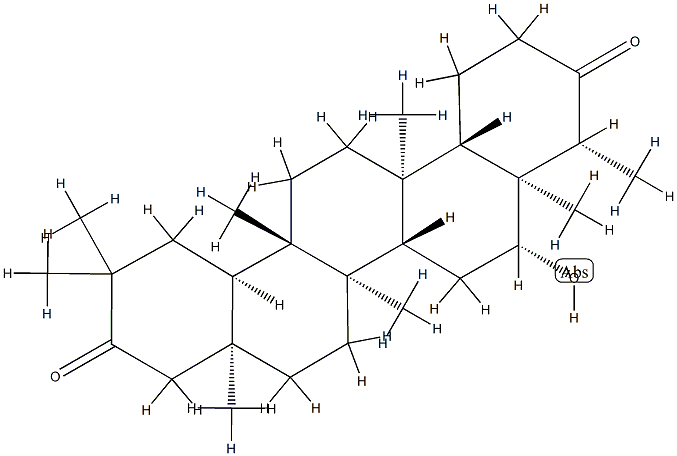 6β-Hydroxy-D:A-friedooleanane-3,21-dione Struktur