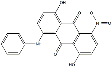 9,10-Anthracenedione, 1,5(or 1,8)-dihydroxy-4-nitro-8(or 5)-(phenylamino)- Struktur