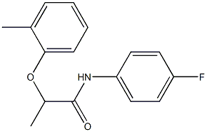 N-(4-fluorophenyl)-2-(2-methylphenoxy)propanamide Struktur