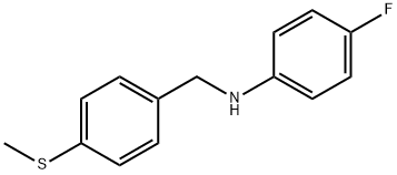 4-fluoro-N-{[4-(methylsulfanyl)phenyl]methyl}aniline Struktur