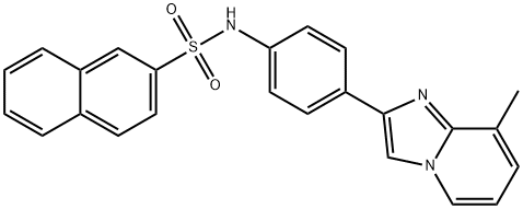 N-[4-(8-methylimidazo[1,2-a]pyridin-2-yl)phenyl]-2-naphthalenesulfonamide Struktur