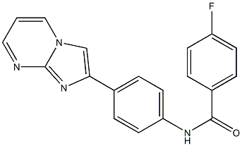 4-fluoro-N-(4-imidazo[1,2-a]pyrimidin-2-ylphenyl)benzamide Struktur