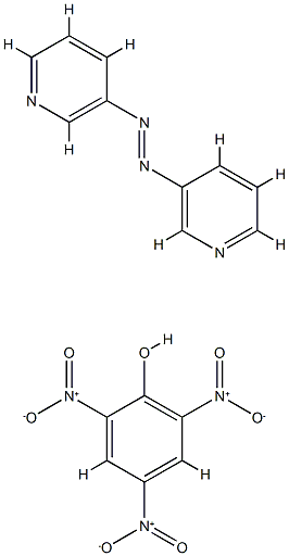 dipyridin-3-yldiazene, 2,4,6-trinitrophenol Struktur