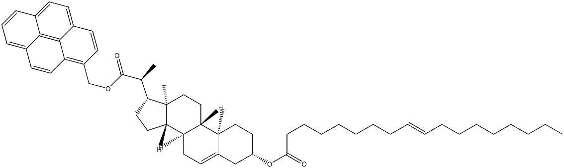 1-pyrenemethyl-23,24-bisnor-5-cholen-22-oate-3 beta-yl oleate Struktur