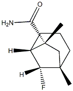 Bicyclo[3.2.1]octane-6-carboxamide, 8-fluoro-1,6-dimethyl-, (1R,5S,6S,8S)-rel- (9CI) Struktur