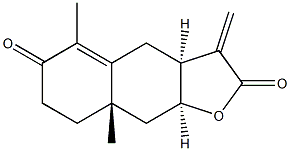 [3aS,(-)]-3aβ,7,8,8a,9,9aβ-Hexahydro-5,8aα-dimethyl-3-methylenenaphtho[2,3-b]furan-2,6(3H,4H)-dione Struktur